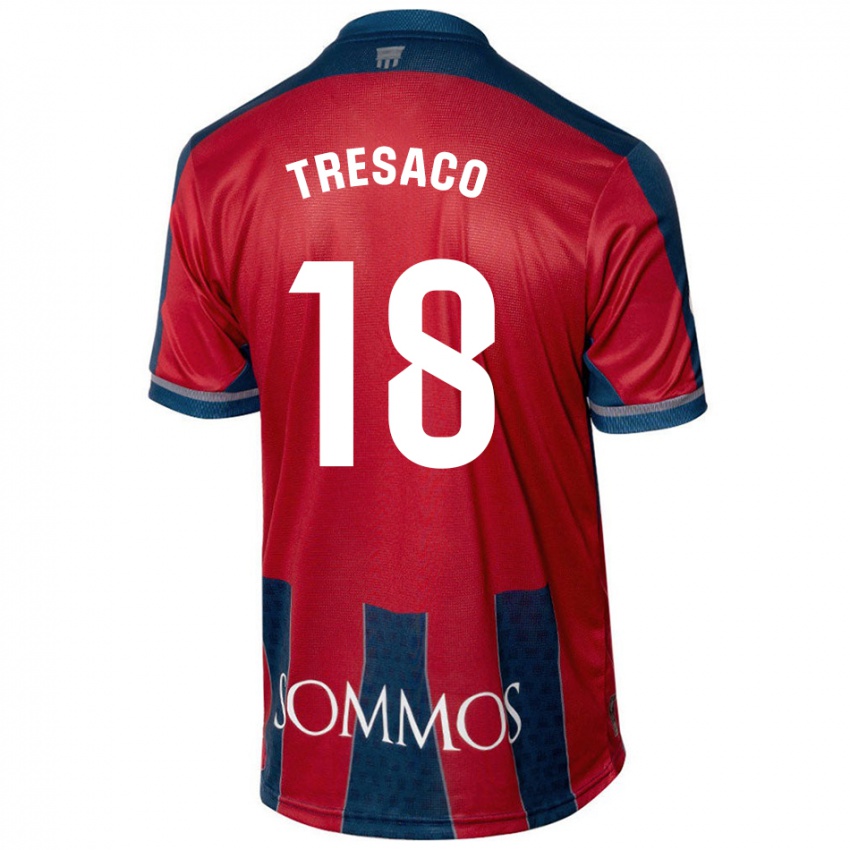 Børn Rafa Tresaco #18 Rød Blå Hjemmebane Spillertrøjer 2024/25 Trøje T-Shirt