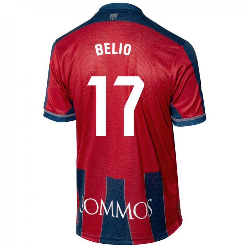 Børn Marta Belio #17 Rød Blå Hjemmebane Spillertrøjer 2024/25 Trøje T-Shirt