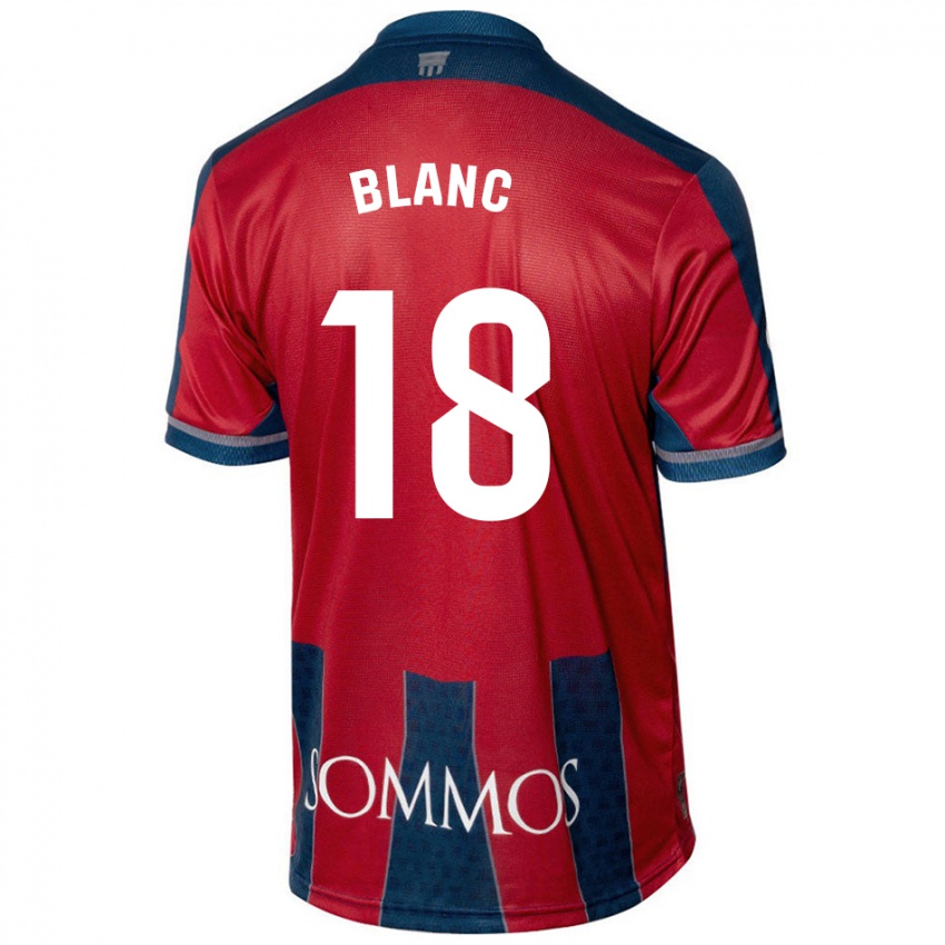 Børn Laia Blanc #18 Rød Blå Hjemmebane Spillertrøjer 2024/25 Trøje T-Shirt