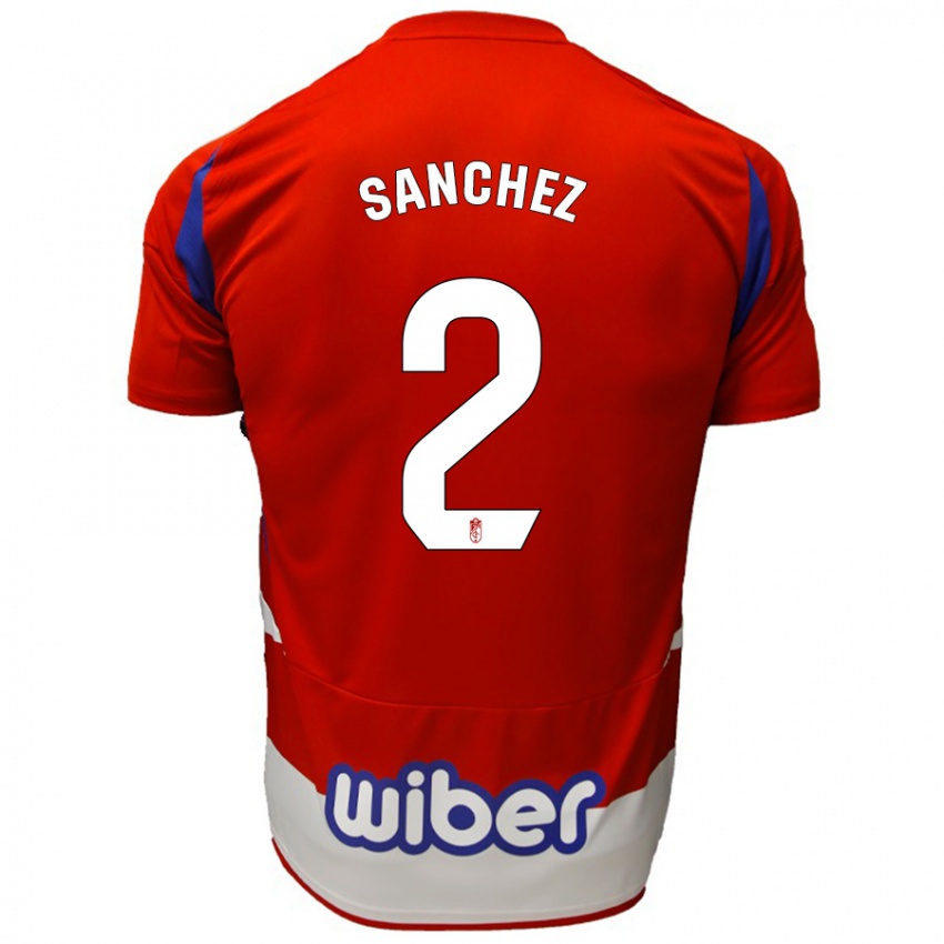 Børn Rubén Sánchez #2 Rød Hvid Blå Hjemmebane Spillertrøjer 2024/25 Trøje T-Shirt