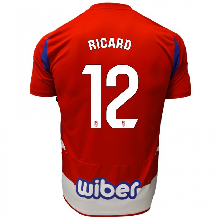 Børn Ricard Sanchez #12 Rød Hvid Blå Hjemmebane Spillertrøjer 2024/25 Trøje T-Shirt