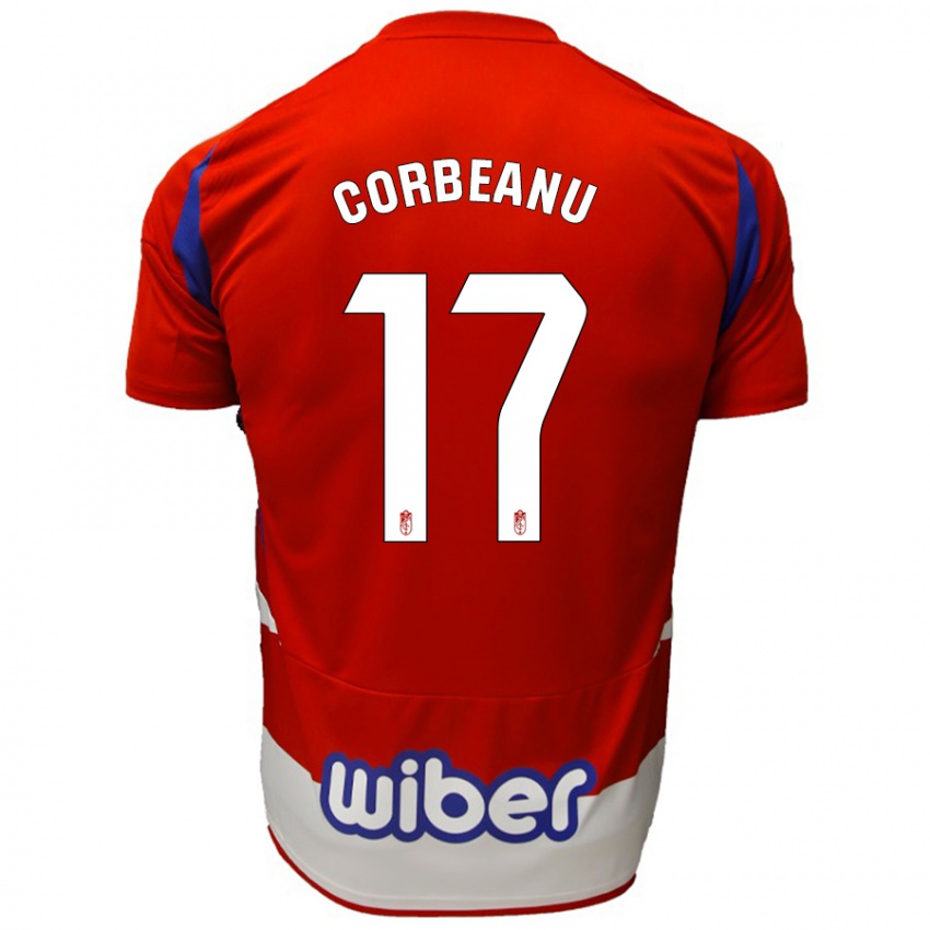 Børn Theo Corbeanu #17 Rød Hvid Blå Hjemmebane Spillertrøjer 2024/25 Trøje T-Shirt