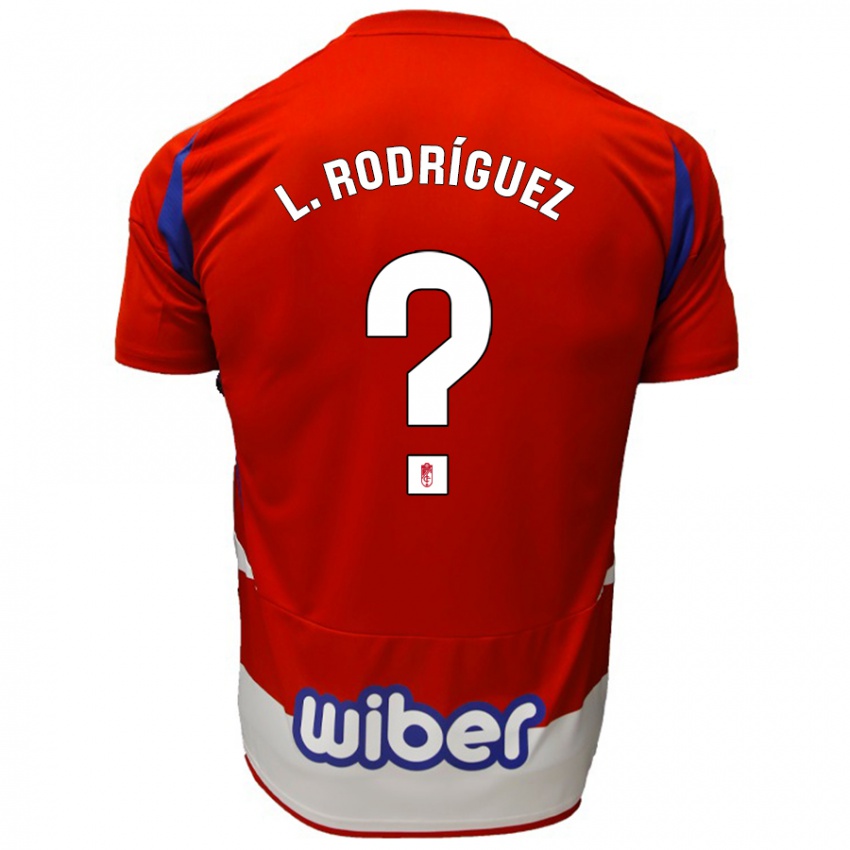 Børn Iker López Rodríguez #0 Rød Hvid Blå Hjemmebane Spillertrøjer 2024/25 Trøje T-Shirt