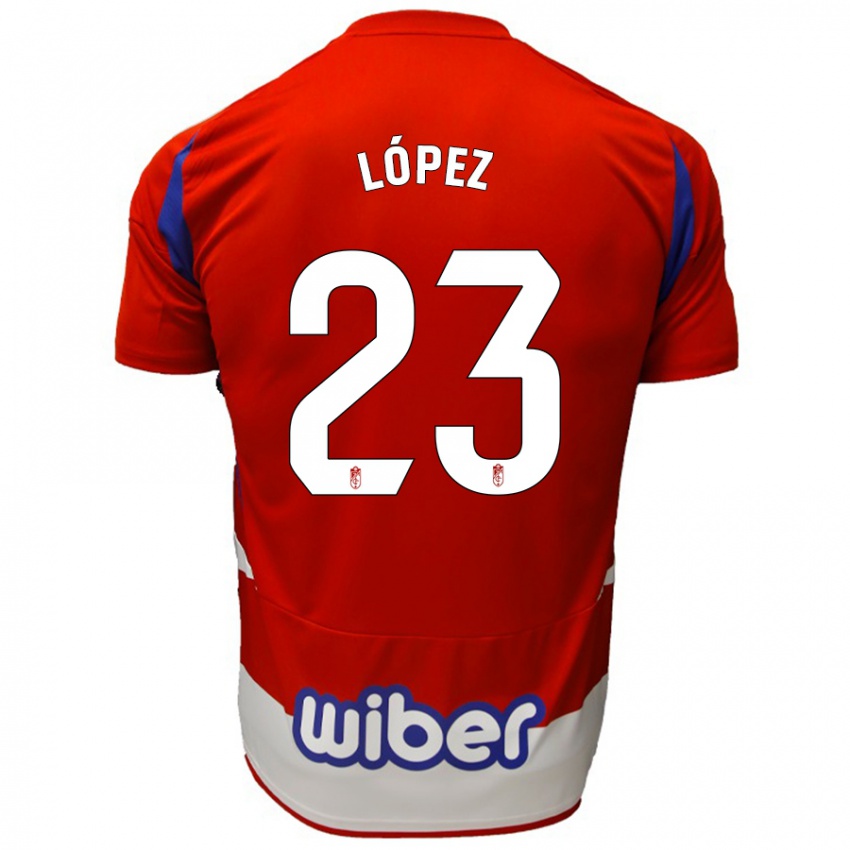 Børn Diego López #23 Rød Hvid Blå Hjemmebane Spillertrøjer 2024/25 Trøje T-Shirt