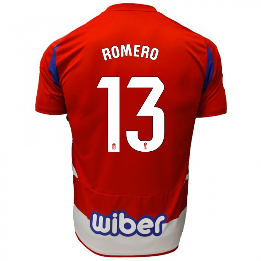 Børn Andrea Romero #13 Rød Hvid Blå Hjemmebane Spillertrøjer 2024/25 Trøje T-Shirt