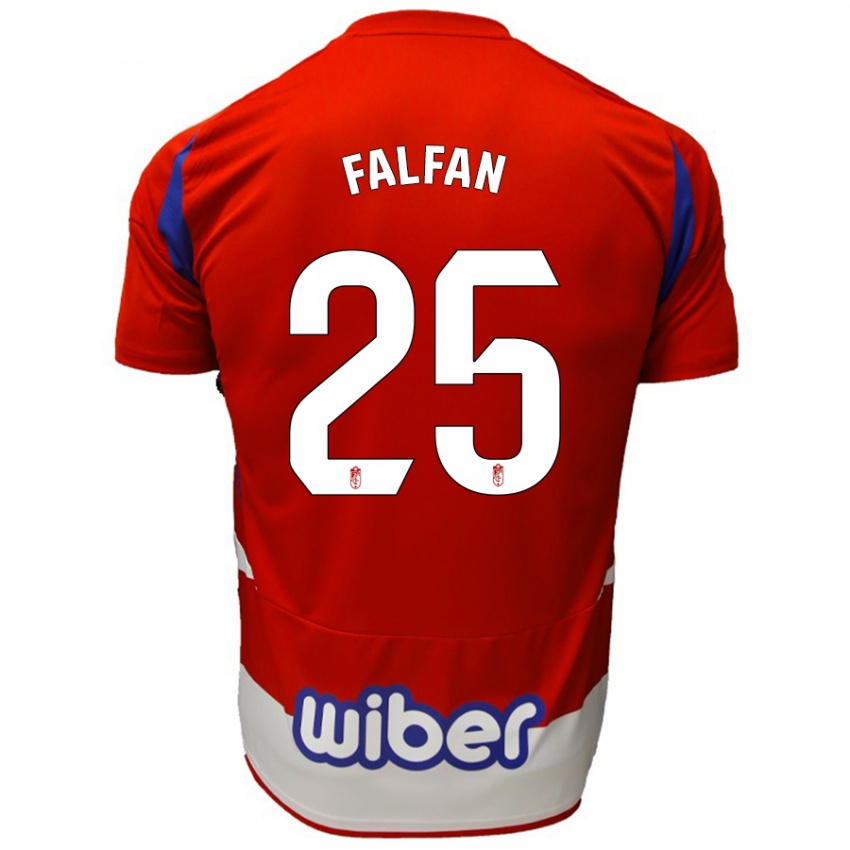 Børn Daiana Falfán #25 Rød Hvid Blå Hjemmebane Spillertrøjer 2024/25 Trøje T-Shirt