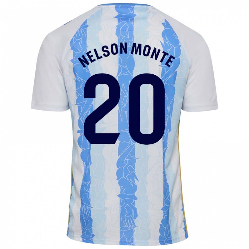 Børn Nélson Monte #20 Hvid Blå Hjemmebane Spillertrøjer 2024/25 Trøje T-Shirt