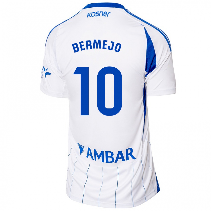 Børn Sergio Bermejo #10 Rød Hvid Hjemmebane Spillertrøjer 2024/25 Trøje T-Shirt