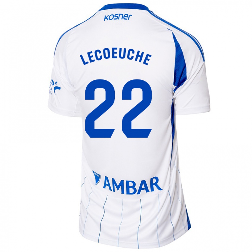 Børn Quentin Lecoeuche #22 Rød Hvid Hjemmebane Spillertrøjer 2024/25 Trøje T-Shirt