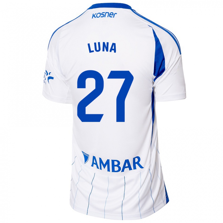 Børn Marcos Luna #27 Rød Hvid Hjemmebane Spillertrøjer 2024/25 Trøje T-Shirt