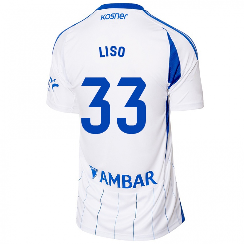 Børn Adrián Liso #33 Rød Hvid Hjemmebane Spillertrøjer 2024/25 Trøje T-Shirt