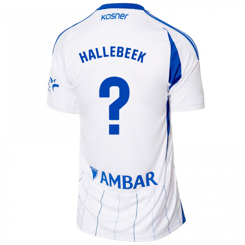 Børn Boaz Hallebeek #0 Rød Hvid Hjemmebane Spillertrøjer 2024/25 Trøje T-Shirt