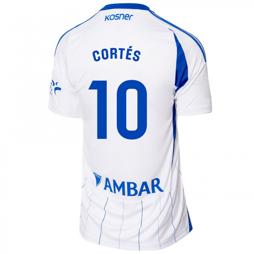 Børn Pablo Cortés #10 Rød Hvid Hjemmebane Spillertrøjer 2024/25 Trøje T-Shirt