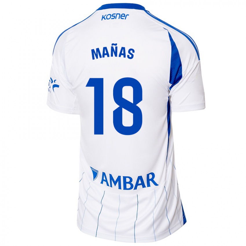 Børn Aitor Mañas #18 Rød Hvid Hjemmebane Spillertrøjer 2024/25 Trøje T-Shirt