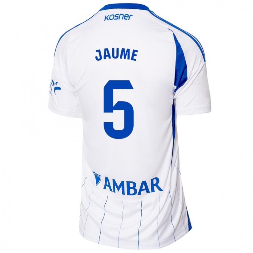 Børn Jaume Grau #5 Rød Hvid Hjemmebane Spillertrøjer 2024/25 Trøje T-Shirt