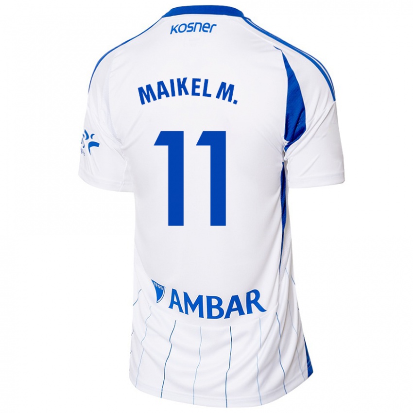 Børn Maikel Mesa #11 Rød Hvid Hjemmebane Spillertrøjer 2024/25 Trøje T-Shirt