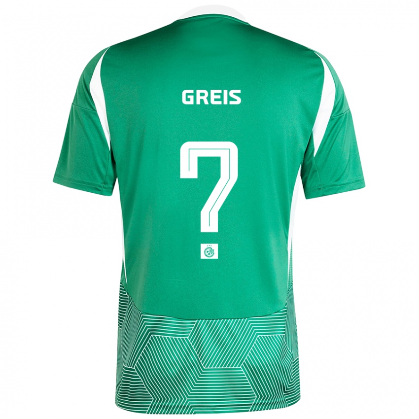 Børn Nitai Greis #0 Grøn Hvid Hjemmebane Spillertrøjer 2024/25 Trøje T-Shirt