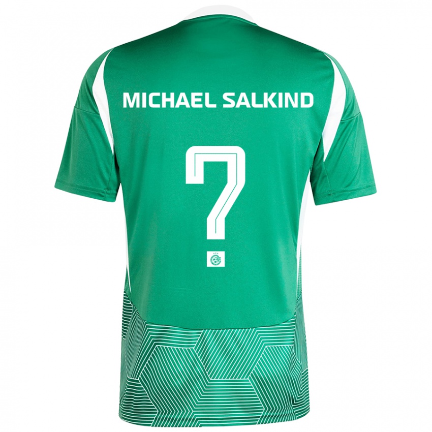 Børn Liav Michael Salkind #0 Grøn Hvid Hjemmebane Spillertrøjer 2024/25 Trøje T-Shirt