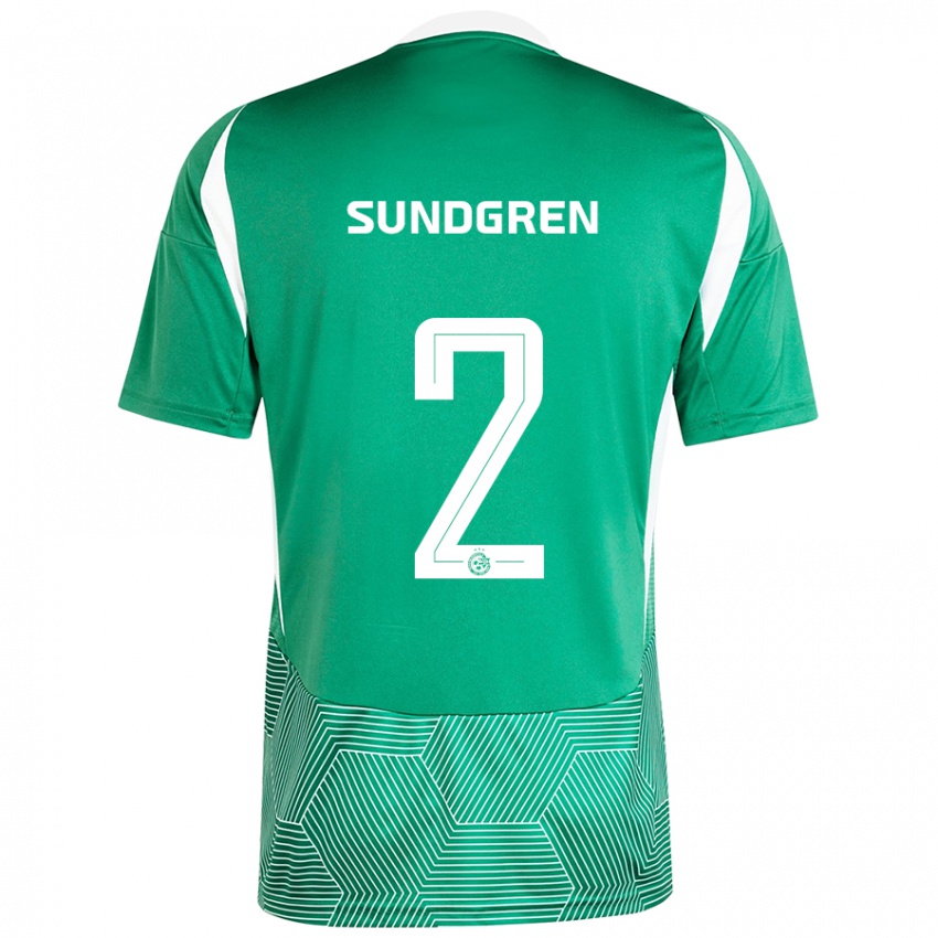 Børn Daniel Sundgren #2 Grøn Hvid Hjemmebane Spillertrøjer 2024/25 Trøje T-Shirt