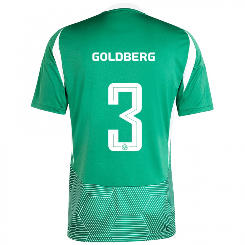 Børn Shon Goldberg #3 Grøn Hvid Hjemmebane Spillertrøjer 2024/25 Trøje T-Shirt