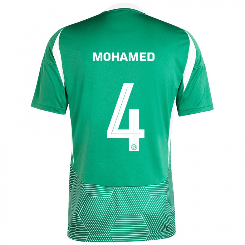 Børn Ali Mohamed #4 Grøn Hvid Hjemmebane Spillertrøjer 2024/25 Trøje T-Shirt