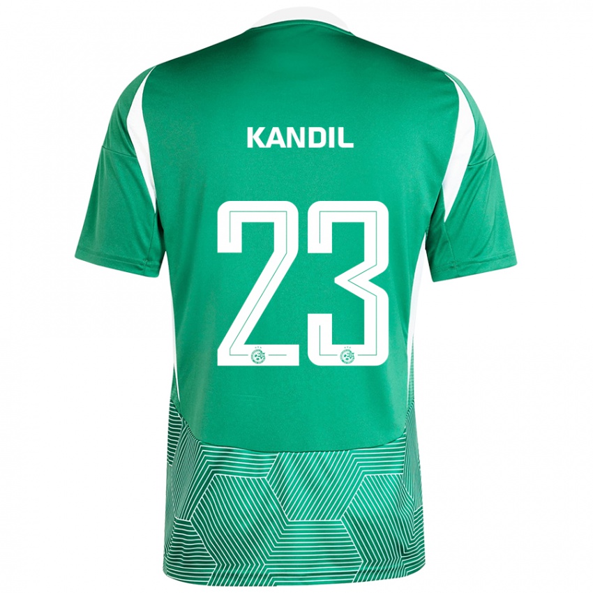 Børn Maor Kandil #23 Grøn Hvid Hjemmebane Spillertrøjer 2024/25 Trøje T-Shirt