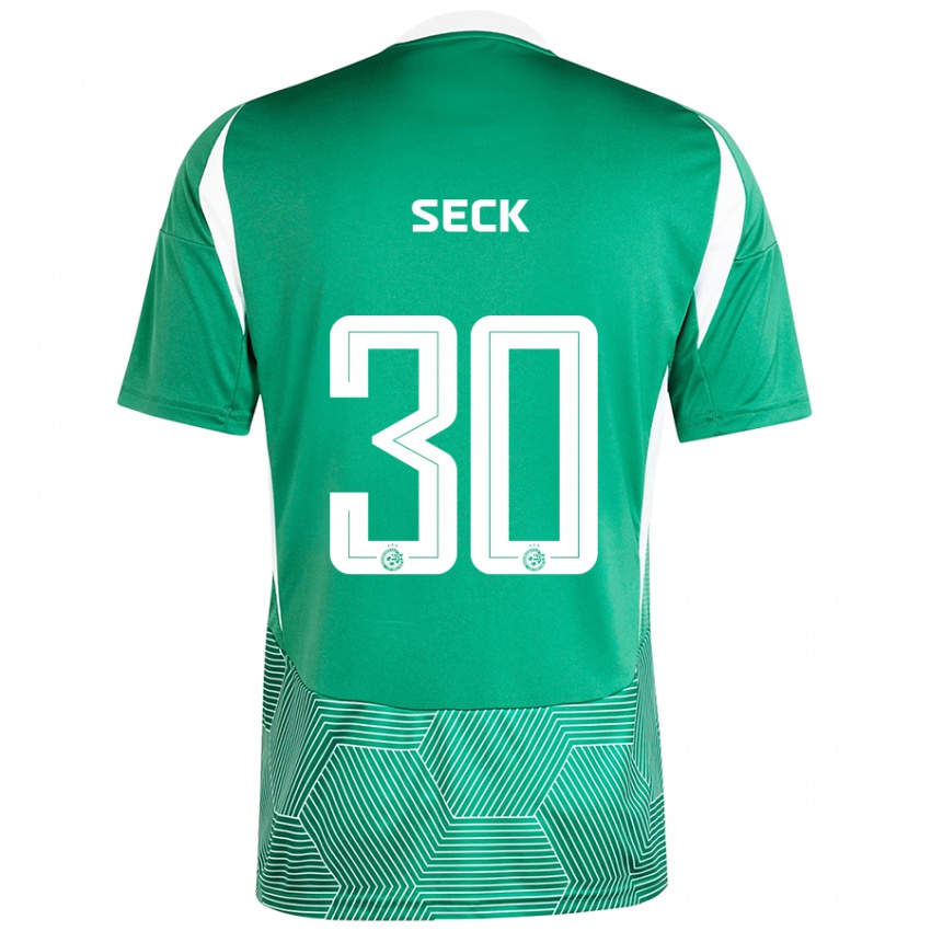 Børn Abdoulaye Seck #30 Grøn Hvid Hjemmebane Spillertrøjer 2024/25 Trøje T-Shirt