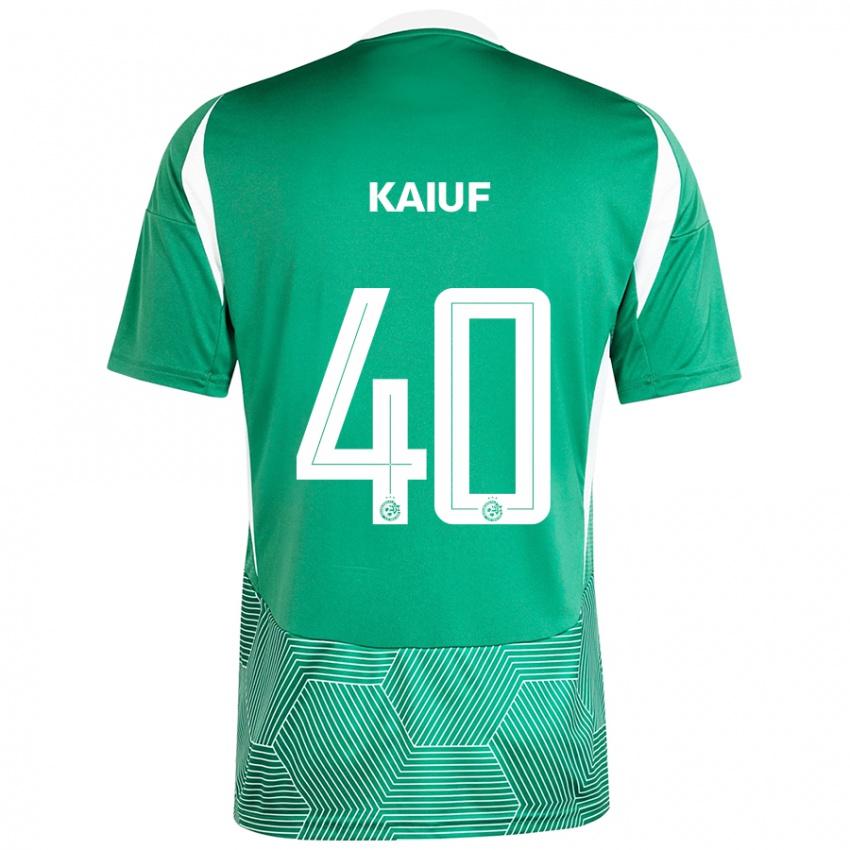 Børn Sharif Kaiuf #40 Grøn Hvid Hjemmebane Spillertrøjer 2024/25 Trøje T-Shirt