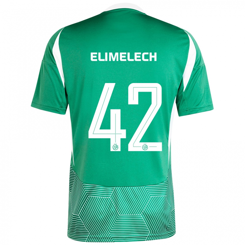 Børn Roey Elimelech #42 Grøn Hvid Hjemmebane Spillertrøjer 2024/25 Trøje T-Shirt