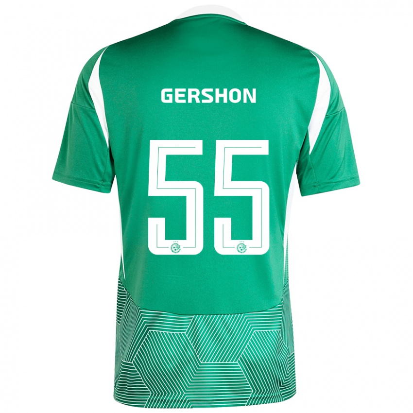 Børn Rami Gershon #55 Grøn Hvid Hjemmebane Spillertrøjer 2024/25 Trøje T-Shirt