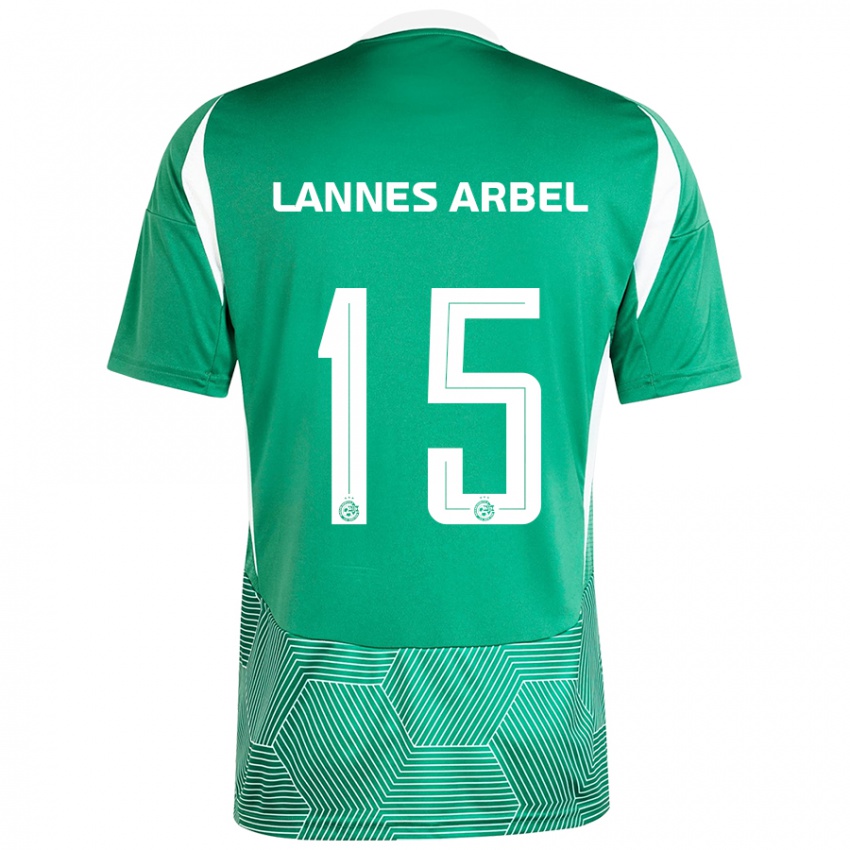 Børn Tomer Lannes Arbel #15 Grøn Hvid Hjemmebane Spillertrøjer 2024/25 Trøje T-Shirt