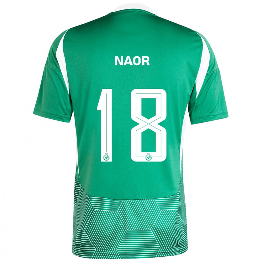 Børn Goni Naor #18 Grøn Hvid Hjemmebane Spillertrøjer 2024/25 Trøje T-Shirt