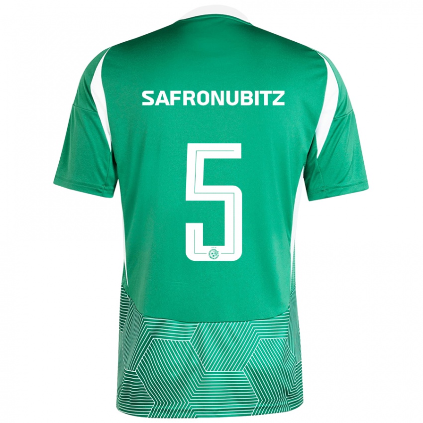 Børn Dan Safronubitz #5 Grøn Hvid Hjemmebane Spillertrøjer 2024/25 Trøje T-Shirt