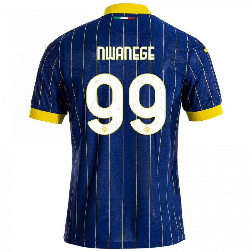 Børn Karlson Nwanege #99 Blå Gul Hjemmebane Spillertrøjer 2024/25 Trøje T-Shirt