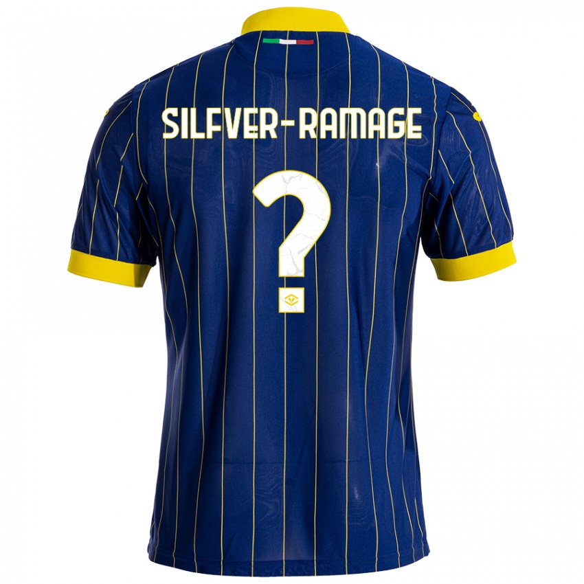 Børn William Silfver-Ramage #0 Blå Gul Hjemmebane Spillertrøjer 2024/25 Trøje T-Shirt