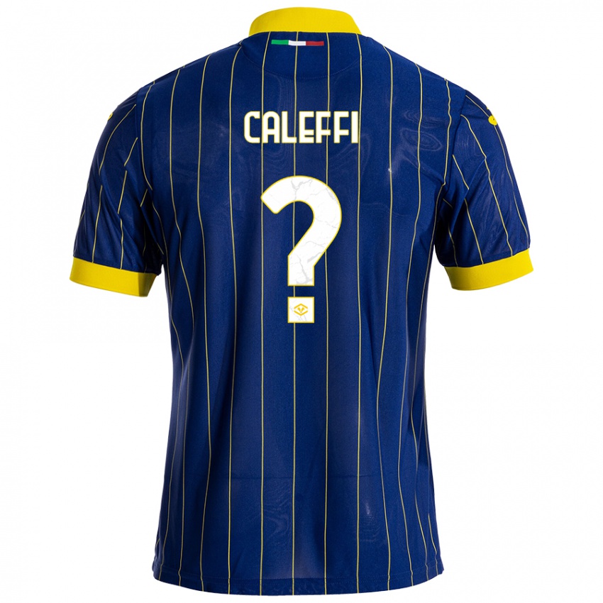 Børn Andrea Caleffi #0 Blå Gul Hjemmebane Spillertrøjer 2024/25 Trøje T-Shirt