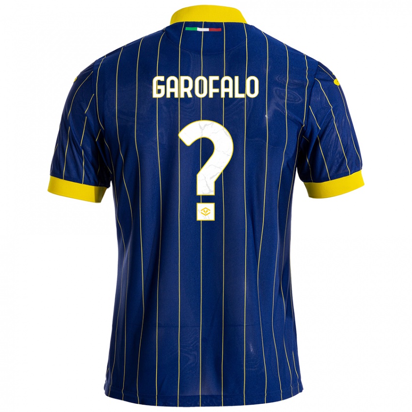 Børn Lorenzo Garofalo #0 Blå Gul Hjemmebane Spillertrøjer 2024/25 Trøje T-Shirt