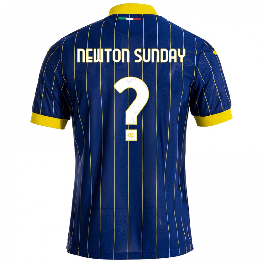 Børn Eloghosa Newton Sunday #0 Blå Gul Hjemmebane Spillertrøjer 2024/25 Trøje T-Shirt