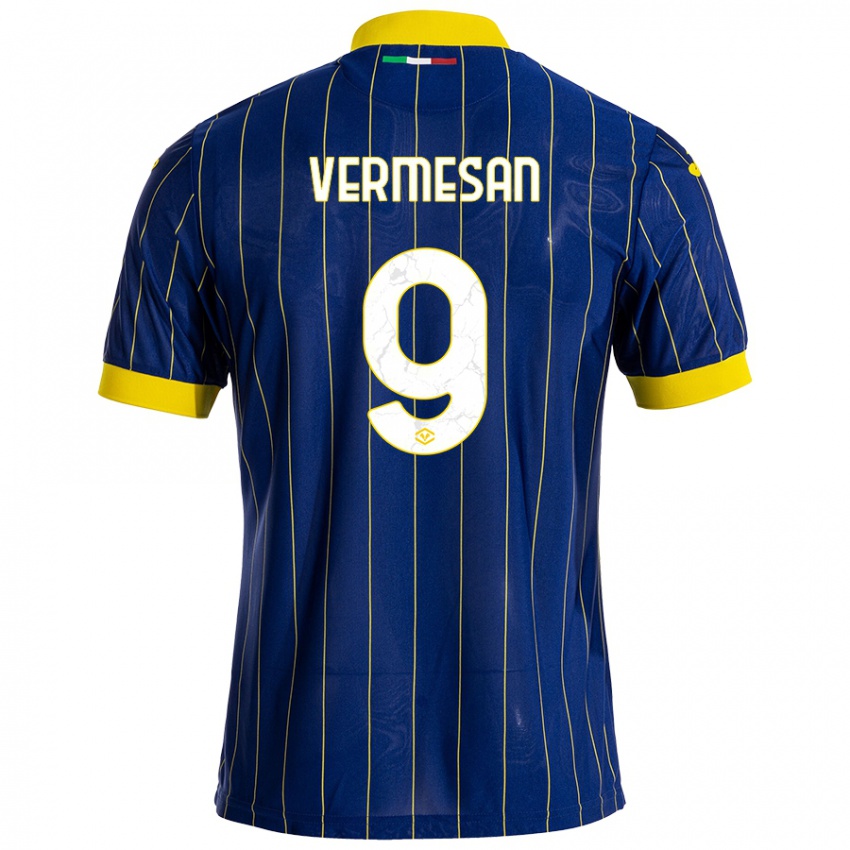 Børn Ioan Vermesan #9 Blå Gul Hjemmebane Spillertrøjer 2024/25 Trøje T-Shirt