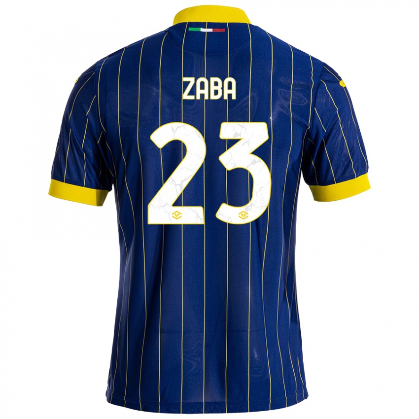 Børn Nelson Zaba #23 Blå Gul Hjemmebane Spillertrøjer 2024/25 Trøje T-Shirt