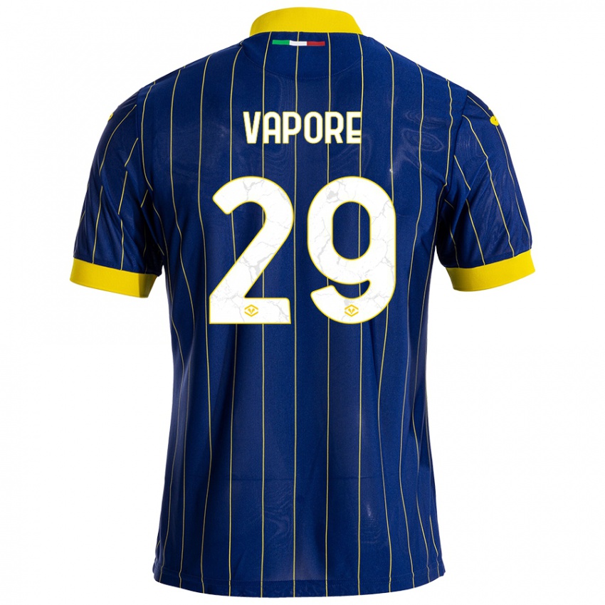 Børn Angelo Vapore #29 Blå Gul Hjemmebane Spillertrøjer 2024/25 Trøje T-Shirt