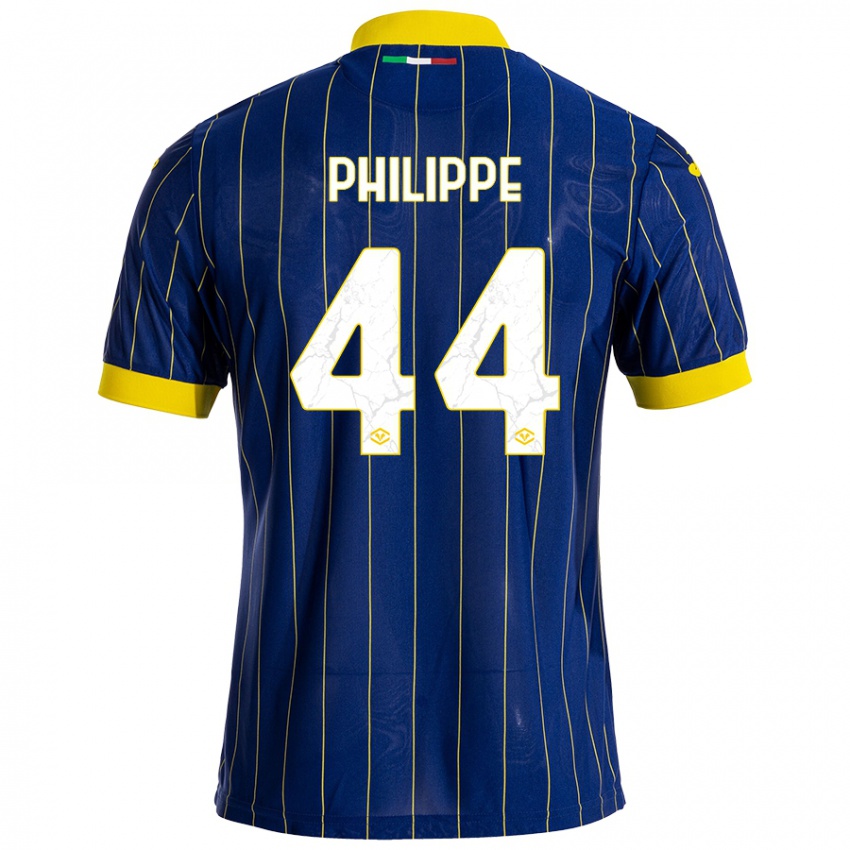 Børn Mathis Philippe #44 Blå Gul Hjemmebane Spillertrøjer 2024/25 Trøje T-Shirt