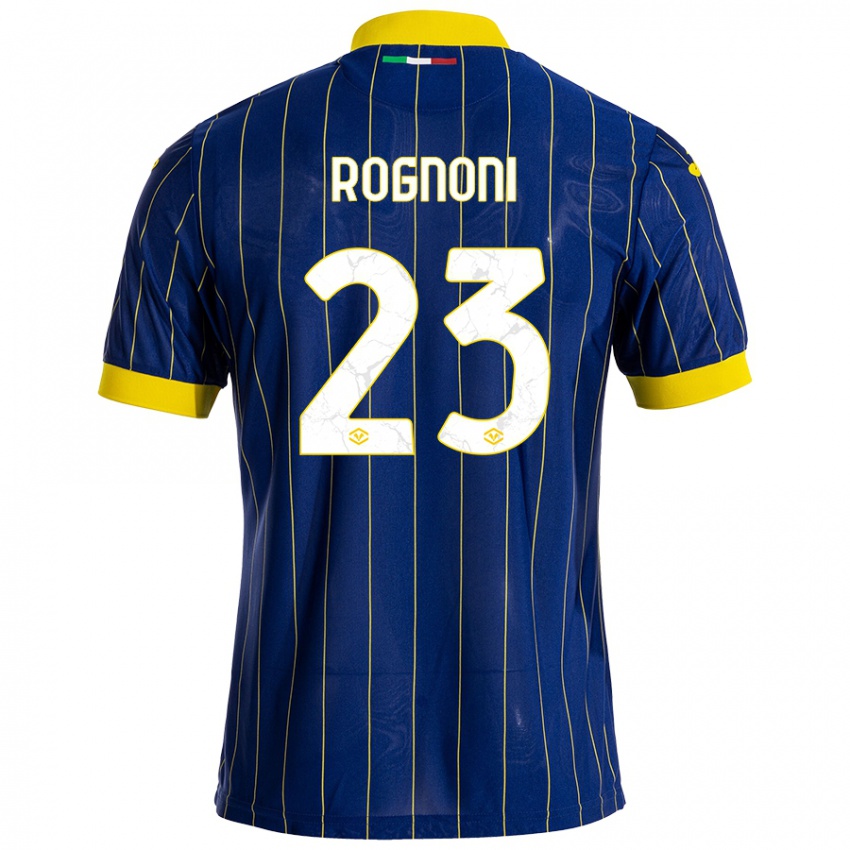 Børn Alessia Rognoni #23 Blå Gul Hjemmebane Spillertrøjer 2024/25 Trøje T-Shirt