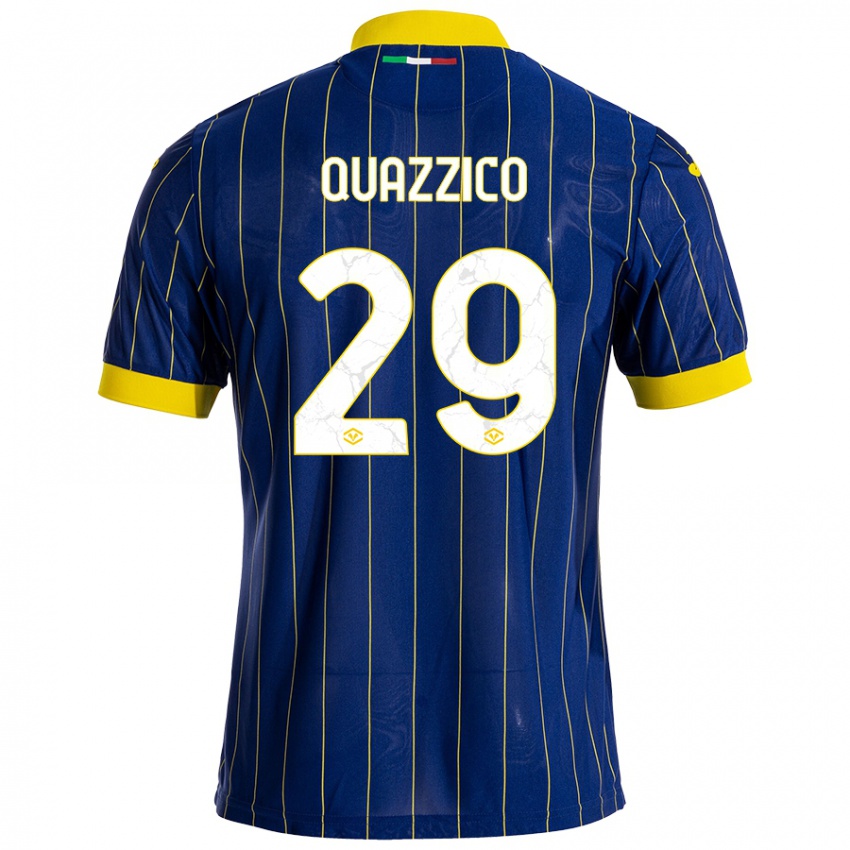 Børn Francesca Quazzico #29 Blå Gul Hjemmebane Spillertrøjer 2024/25 Trøje T-Shirt