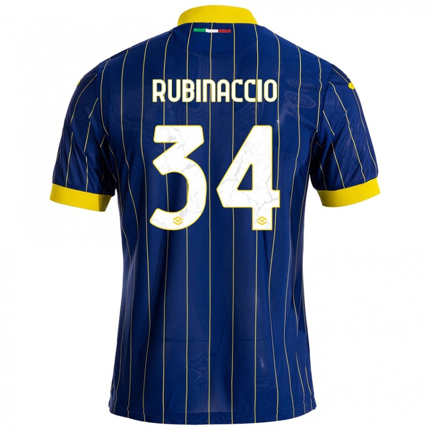 Børn Nikol Rubinaccio #34 Blå Gul Hjemmebane Spillertrøjer 2024/25 Trøje T-Shirt