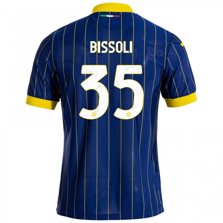 Børn Noemí Bissoli #35 Blå Gul Hjemmebane Spillertrøjer 2024/25 Trøje T-Shirt