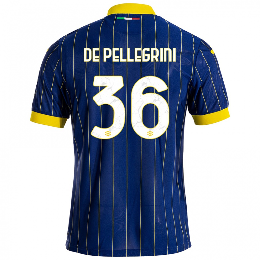 Børn Erika De Pellegrini #36 Blå Gul Hjemmebane Spillertrøjer 2024/25 Trøje T-Shirt