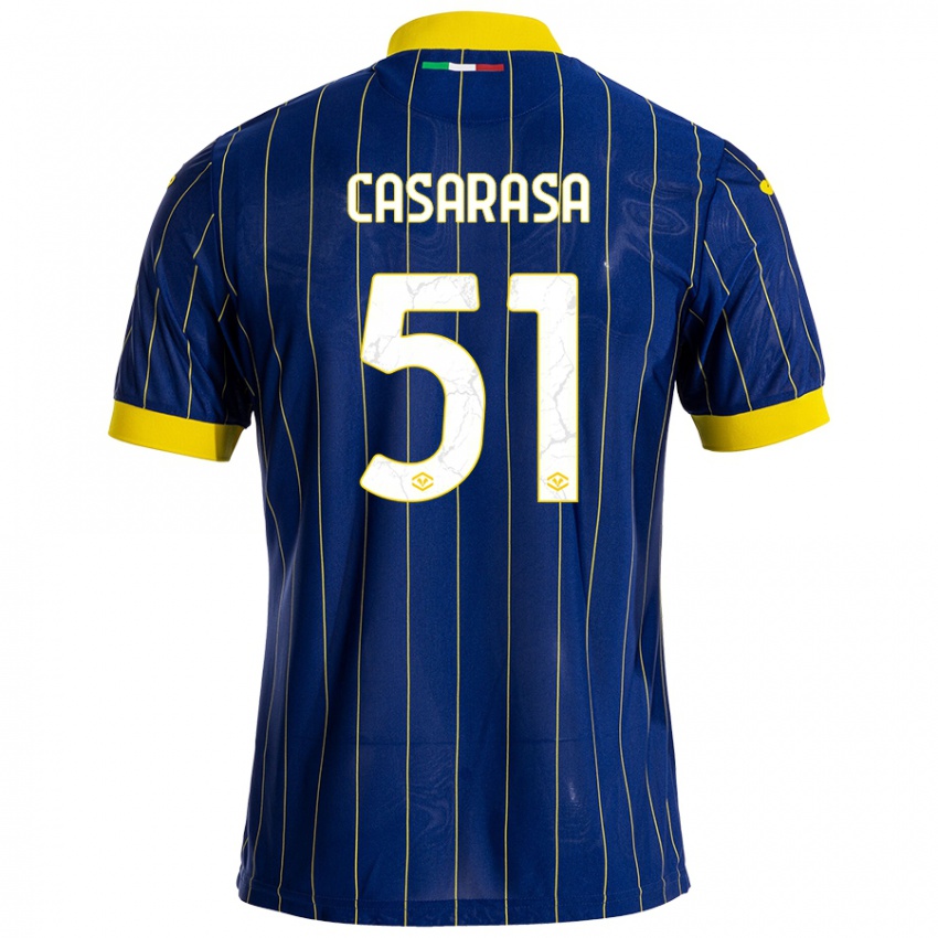 Børn Asia Casarasa #51 Blå Gul Hjemmebane Spillertrøjer 2024/25 Trøje T-Shirt