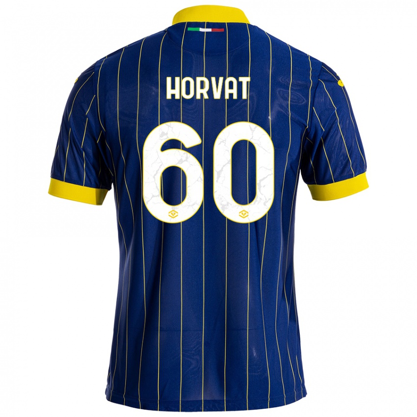 Børn Mihaela Horvat #60 Blå Gul Hjemmebane Spillertrøjer 2024/25 Trøje T-Shirt