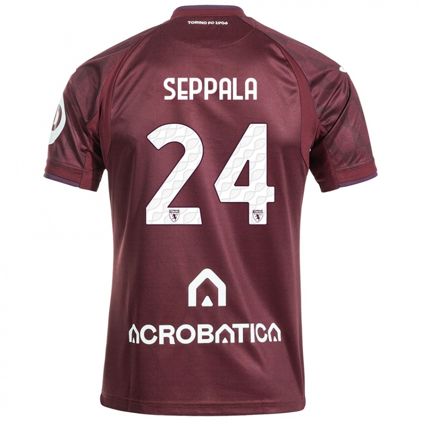 Børn Rosa Lappi-Seppälä #24 Rødbrun Hvid Hjemmebane Spillertrøjer 2024/25 Trøje T-Shirt